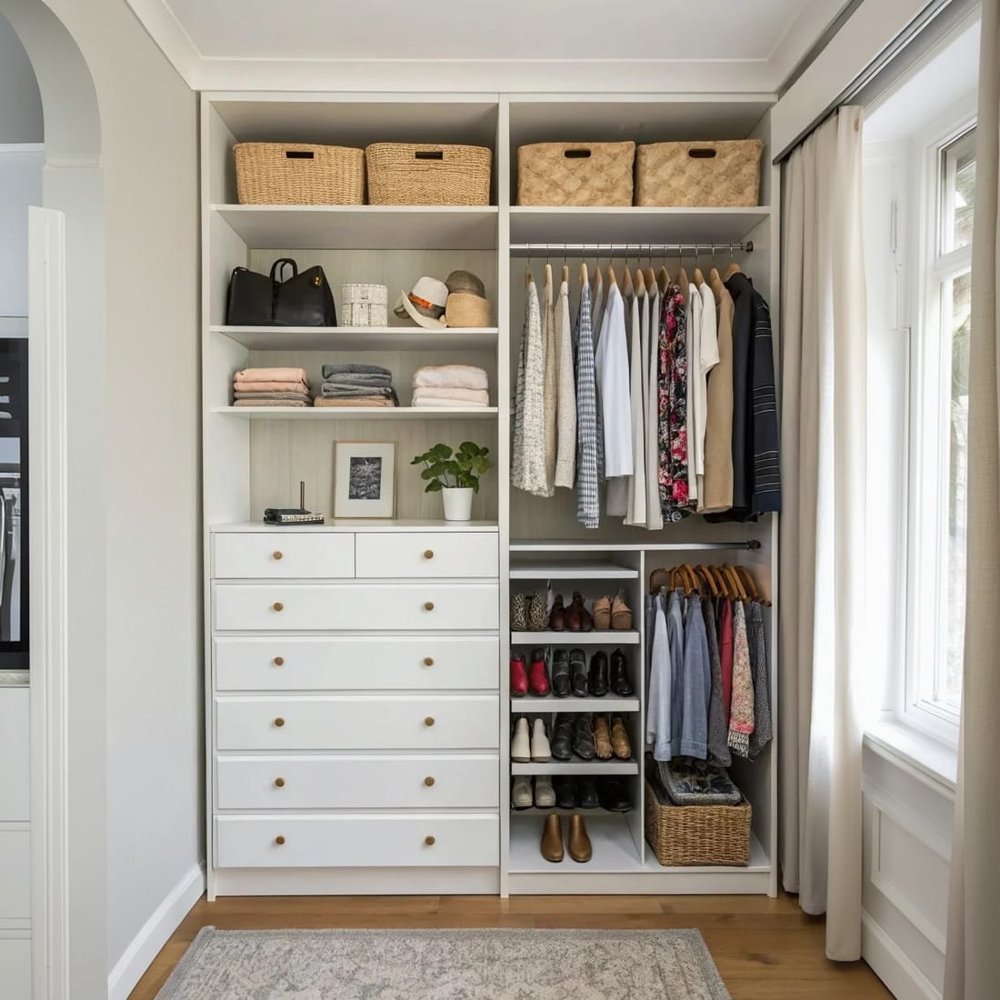دريسنج روم  مودرن أبيض MDF 160×50×240 سم